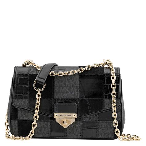 michael kors soho large patchwork signature logo shoulder bag|SoHo Large Patchwork Signature Logo Shoulder Bag.